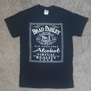 Unisex Gildan Size Small Cotton‎ Short Sleeve Black Brad Paisley Tour T-shirt